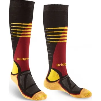 Pánské ponožky Pánské podkolenky Bridgedale Ski Midweight Velikost ponožek: 44-47 / Barva: černá/žlutá