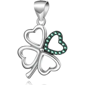 Přívěsek Leru Stříbrný přívěsek ČTYŘLÍSTEK obrys