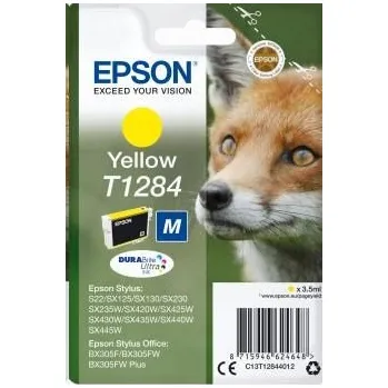 EPSON ink bar Singlepack "Liška" Yellow T1284 DURABrite Ultra Ink (3,5 ml)
