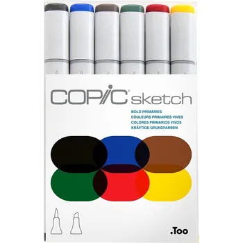 Copic Sketch Fixy Bold Primaries 6 ks