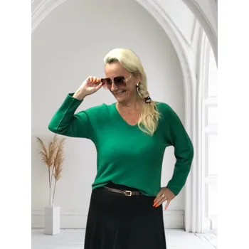 Dámský svetr Anděla dámský svetr do V Barva: Zelená, Size system: One size