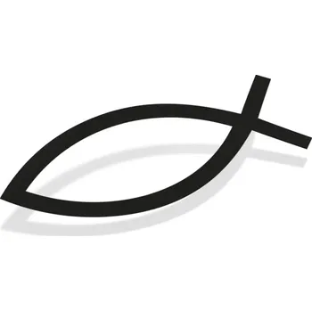 Samolepicí dekorace na vozidlo Samolepka Rybička - symbol křesťanství - 14x5,2