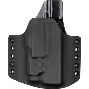 Příslušenství pro sportovní střelbu RH Holsters OWB - Glock 17 Gen3-4 + Fenix GL06 - vnější kydexové pouzdro - poloviční sweatguard - černá/černá Pouzdro je pro: Levák