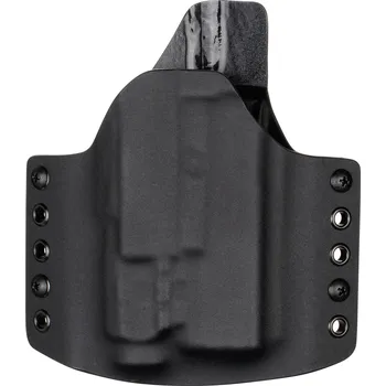 Příslušenství pro sportovní střelbu RH Holsters OWB - Glock 19 Gen5 - Glock 19X/45 + Fenix GL07 - vnější kydexové pouzdro - poloviční sweatguard - černá/černá Pouzdro je pro: Levák