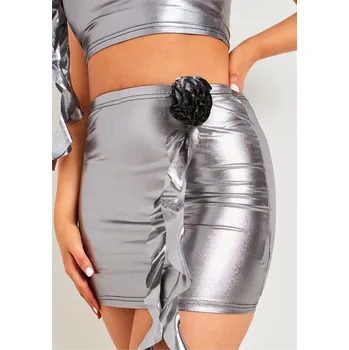 Dámská sukně Missy Empire Silver 1215231 8 (XS)