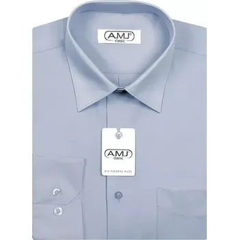 Pánská košile Pánská košile s dlouhým rukávem AMJ Classic JD082 holubí šeď velikost 42