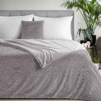 deka Kožešinová deka KATE 150x200cm - stříbrná