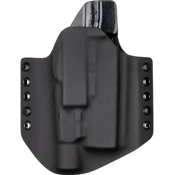 Příslušenství pro sportovní střelbu RH Holsters OWB - Glock 17 Gen5 + Fenix GL19R V2.0 - vnější kydexové pouzdro - poloviční sweatguard - černá/černá Pouzdro je pro: Levák