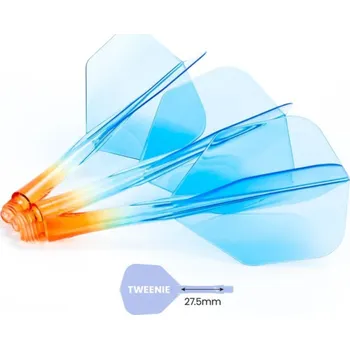 Příslušenství pro šipky Caliburn Letky SUP - No6 - Two Tone - Orange & Blue - midi