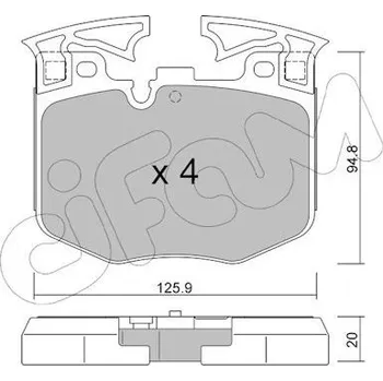 Brzdová destička Sada brzdových destiček, kotoučová brzda CIFAM 822-1146-0