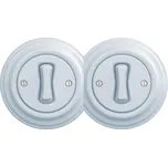 Kliklap - Dvojitý retro jednopólový vypínač s rámečkem č. 1 modrá