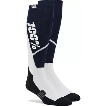 Pánské ponožky a Motokrosové podkolenky / dlouhé ponožky 100% TORQUE COMFORT MOTO SOCKS barva modrá/bílá vel. L/XL 42-46 (ponožky pro enduro, motokros, MTB, SNB a bruslí)