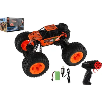 RC model auta Teddies RC auto Off-Road terénní - 32 cm - dobíjecí pack + baterie - oranžová