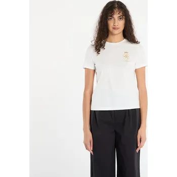 Dámské tričko Tričko Tommy Hilfiger Gold Crest Reg Ss Tee White S
