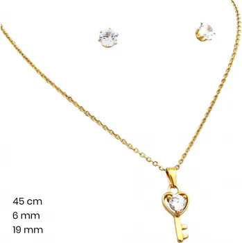 Náušnice Řetízek+přívěsek+náušnice 24314702