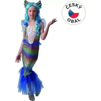 Karnevalový kostým MaDe 09432 - Šaty na karneval - mořská panna, 110 - 120 cm (09432)