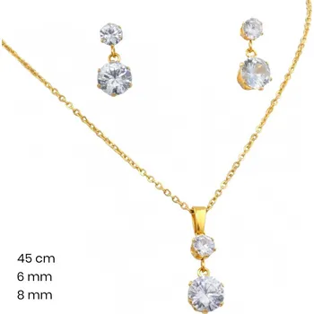 Náušnice Řetízek+přívěsek+náušnice 23994800