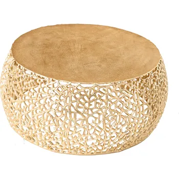 Konferenční stolek Konferenční stolek Silver Coral – stříbrný (Ø 73 cm)