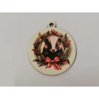 Vánoční dekorace Vánoční výřez baňka - jezevec