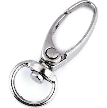 Kovová karabina otočná průvlek 9mm - nikl