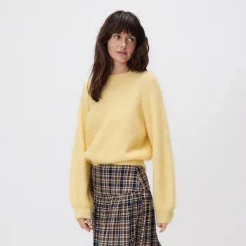 Dámský svetr Reserved - Svetr ze směsi mohéru - světle žlutá - 278HM-10X - 278HM-10X-M