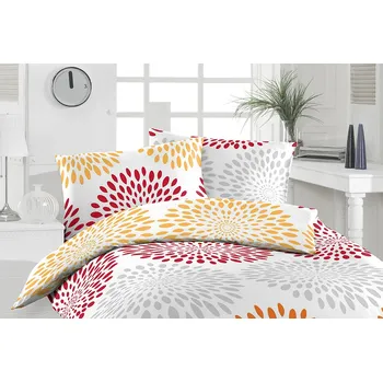 Povlečení Florella Florella Enja Sunset žluté 140 x 200, 70 x 90 cm zipový uzávěr