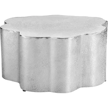 Konferenční stolek INVICTA INTERIOR Konferenční stolek BIO ORIENT – kovová slitina / stříbrný efekt (Ø 70 cm)