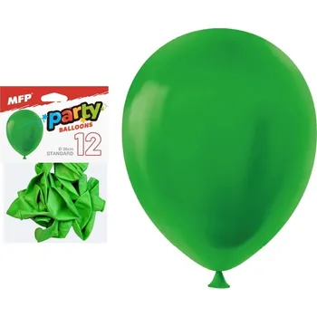 Balónek Balónek nafukovací 12ks sáček standard 26cm zelený 8000189