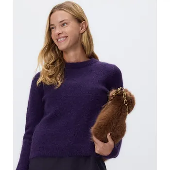 Dámský svetr Reserved - Svetr s příměsí vlny a mohéru - mahagonová - 165GS-93X - 165GS-93X-S