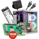 Sada s Raspberry Pi 5 (16GB RAM), Pironman 5, 256GB SSD + příslušenství