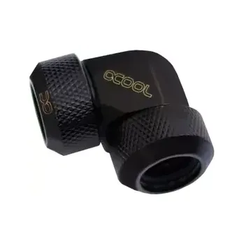 Fitinka Alphacool Eiszapfen 13mm kompresní šroubení HardTube 90° L-konektor pro mosazné Acryl trubky černá (17444)