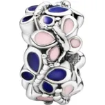 Leru Stříbrný přívěsek korálek MOTÝLCI