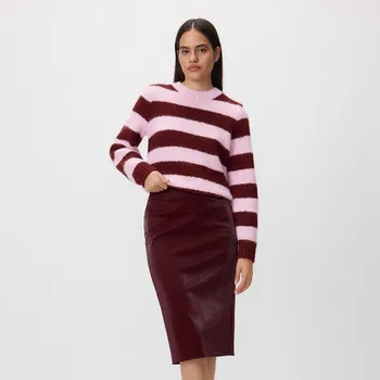 Dámská sukně Reserved - Koženková sukně - hnědá - 723EH-83X - 723EH-83X-M