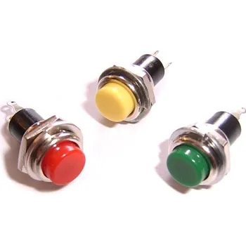 vypínač Tlačítko MS-350 kovové zelený