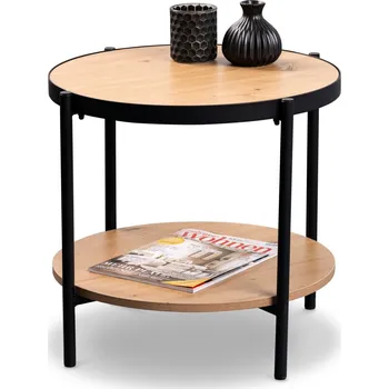 Konferenční stolek Kulatý stolek Pina, 60 cm, dub artisan