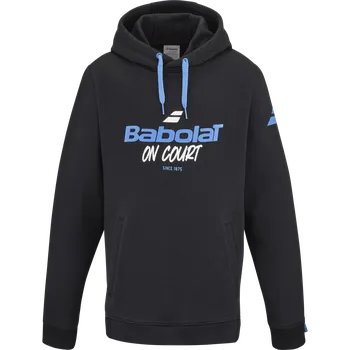 Chlapecká mikina Dětská mikina Babolat EXERCISE HOOD SWEAT JR Black/Black Velikost: 10-12 let