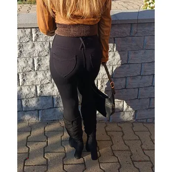 Dámské legíny Stahovací legíny s vysokým pasem STYLING PAULO CONNERTI T-500 černé L