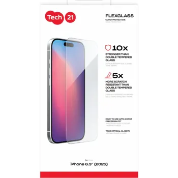 Tech21 FlexGlass Ultra Clear for iPhone 17 Clear
