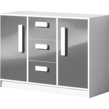 Komoda Slevadoma Komoda MALIA 6 do dětského pokoje - bílá / šedá lesk