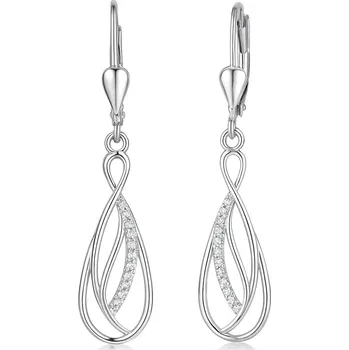 Náušnice JKB Jewel Stříbrné visací náušnice se zirkony Daina