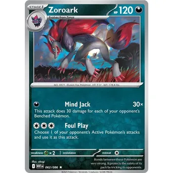 Karetní hra Zoroark 062/086 - White Flare Typ karty: Reverse Holo