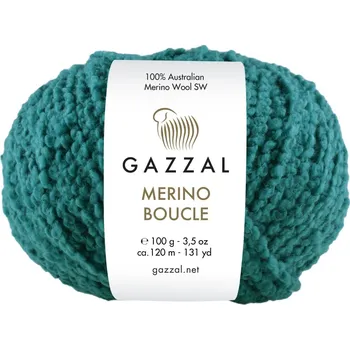Příze Gazzal Příze Merino Boucle 3770 smaragdová