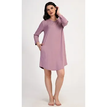 Dámské šaty Dámské domácí šaty s tříčtvrtečním rukávem Emily - starorůžová - 3XL