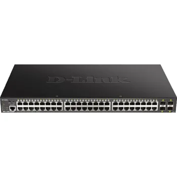 Síťový prvek D-Link DGS-1250-52XMP 52-Port Gigabit Smart PoE Switch, 48x GbE PoE+, 4x SFP+, PoE 370W DGS-1250-52XMP/E
