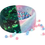 Costway Dětský suchý bazének kulatý s balónky 200ks fluorescenční - růžová