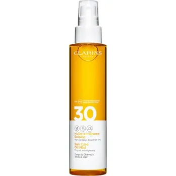 Přípravek na opalování Clarins Sun Care Oil Mist SPF 30 - Opalovací olej ve spreji na tělo a vlasy 150 ml