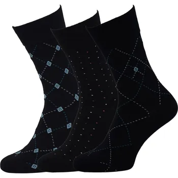 Pánské ponožky 71018 Ponožky Olet bambusové oblekové elastan 3D 3 páry v balení 43-46