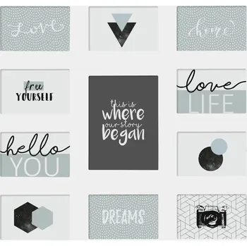 Dekorace do dětského pokoje Nástěnný fotorámeček Gael White 53x55 cm