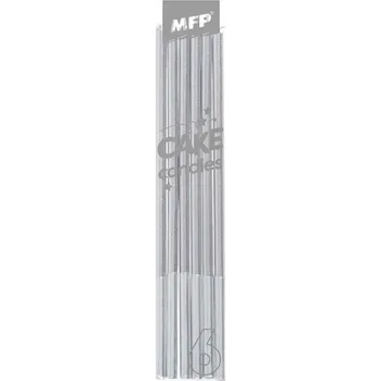 Dortová svíčka Dortové svíčky MFP 6ks 14cm stříbrné 8800113