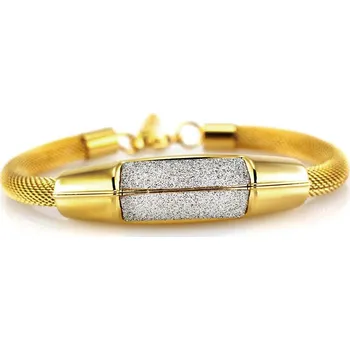 Souprava šperků Nerezový náramek na ruku 7613 - pozlacený - SBR.7613